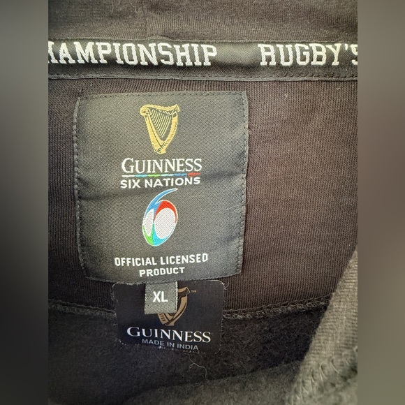 Guinness Six Nation Rugby Sweatshirt Championship Hooded Size XL - Picture 4 of 6